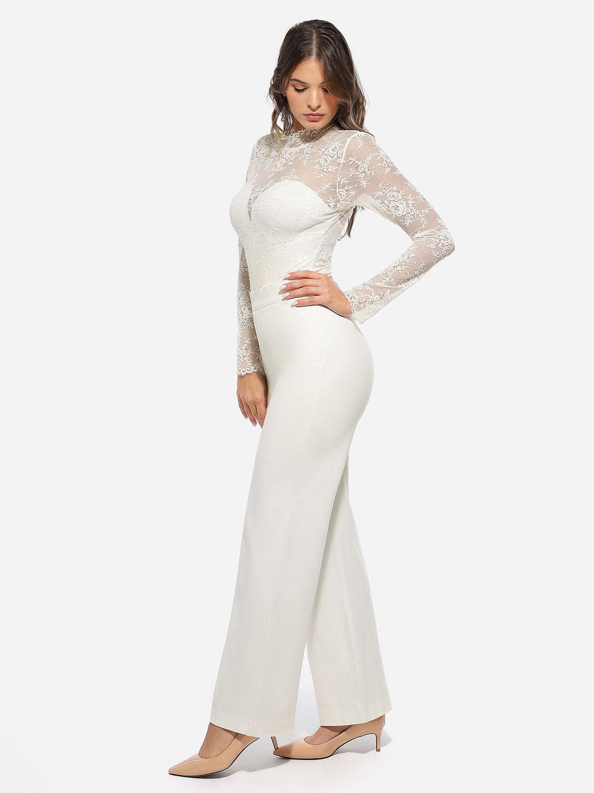 Shapewear Executive High Waisted Wide-Leg Ponte Pants