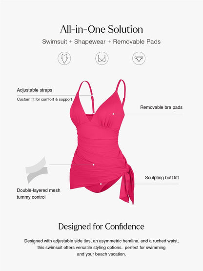 Shapewear Solid Sculpting One-Piece Swimsuit