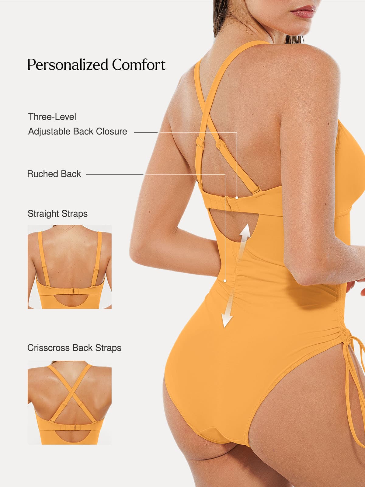 Mesh Inset Tie-Side Sculpting One-Piece Swimsuit