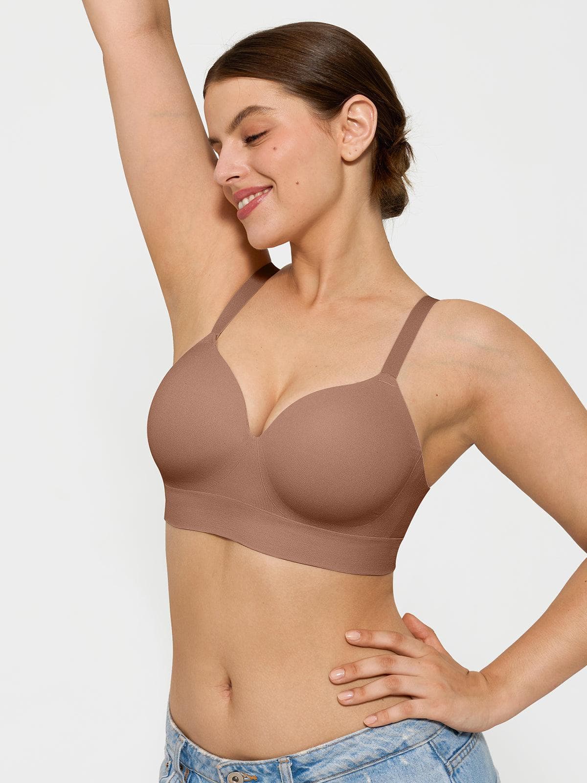 3-Pack ContourLift™ Seamless Wireless Shaping Push Up Bra Bundle