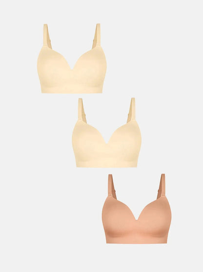 3-Pack ContourLift™ Seamless Wireless Shaping Push Up Bra Bundle