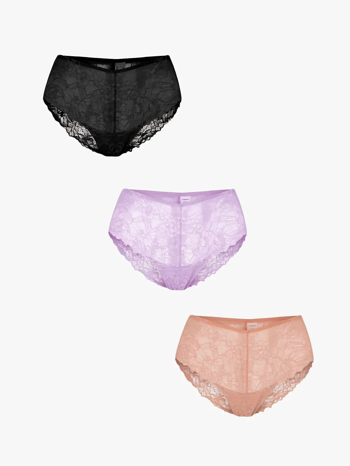 3-Pack Mid-Rise Lace Brief Bundle