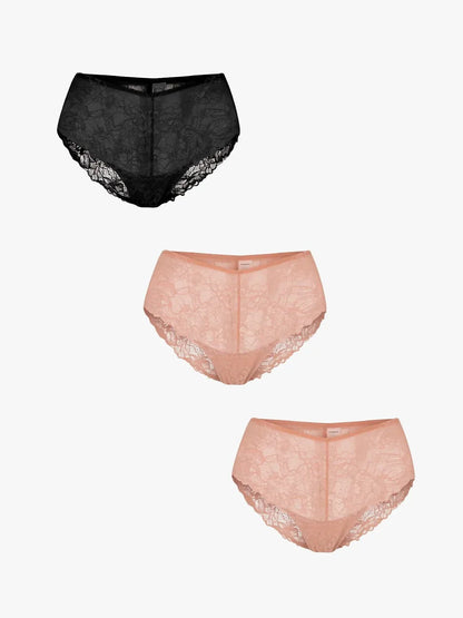 3-Pack Mid-Rise Lace Brief Bundle