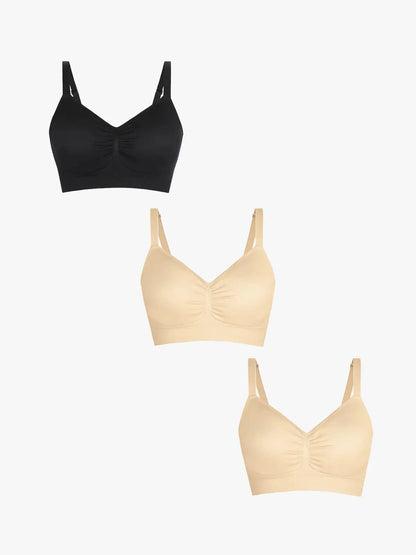 3-Pack Seamless Comfort Removable Pad Everyday Bra Bundle