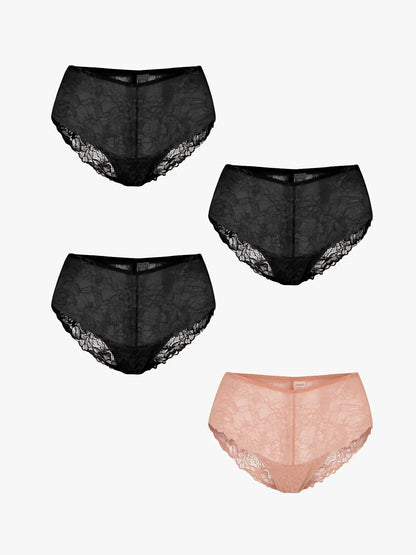 4-Pack Mid-Rise Lace Brief Bundle
