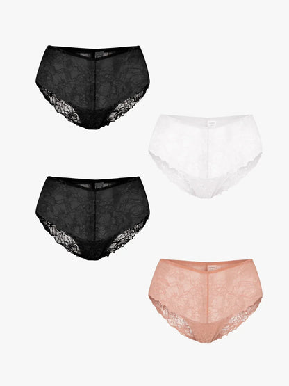 4-Pack Mid-Rise Lace Brief Bundle