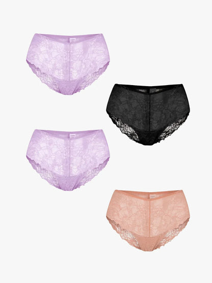 4-Pack Mid-Rise Lace Brief Bundle