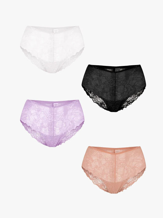 4-Pack Mid-Rise Lace Brief Bundle