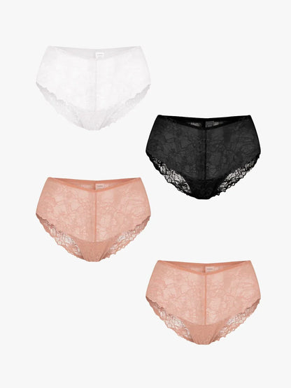 4-Pack Mid-Rise Lace Brief Bundle