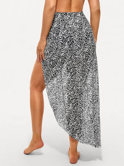 Bias Twist Mesh Sarong Coverup
