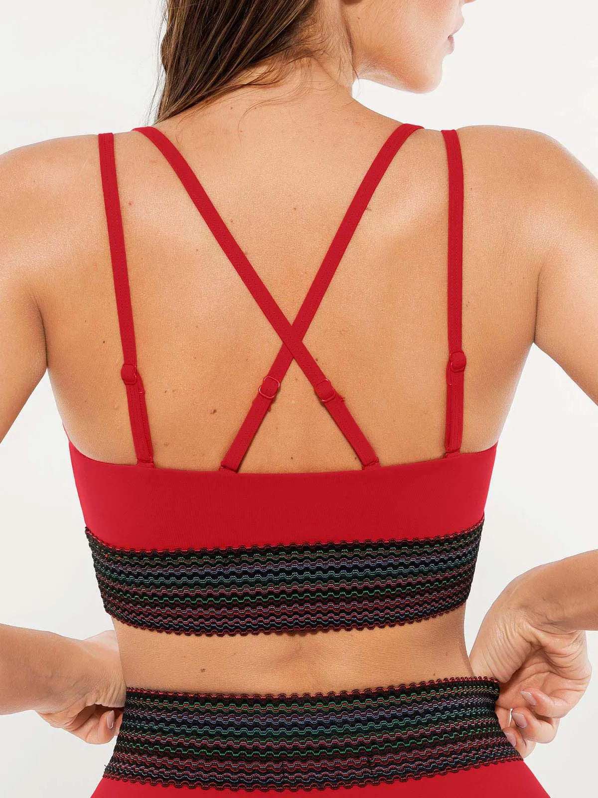 Boho Trim High Waist Tummy Control Bikini Set