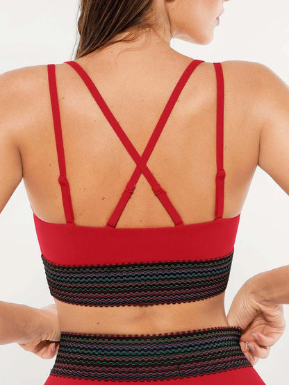 Boho Trim High Waist Tummy Control Bikini Set