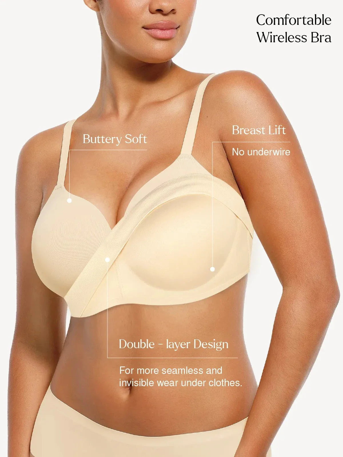 ContourLift™ Seamless Wireless Shaping Push Up Bra