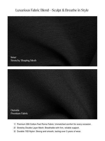 Day To Night Set Square Neck Tank Bodysuit Built-in Shapewear Pants