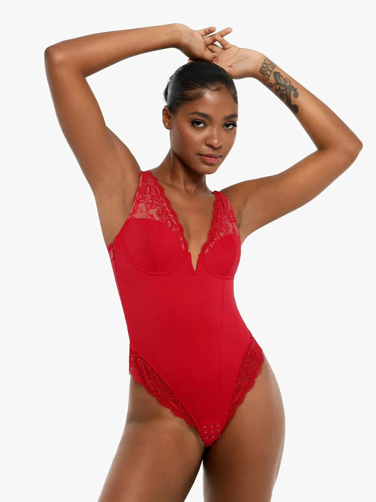 Day To Night Set Tummy Control Bodysuit Built-in Shapewear Pants