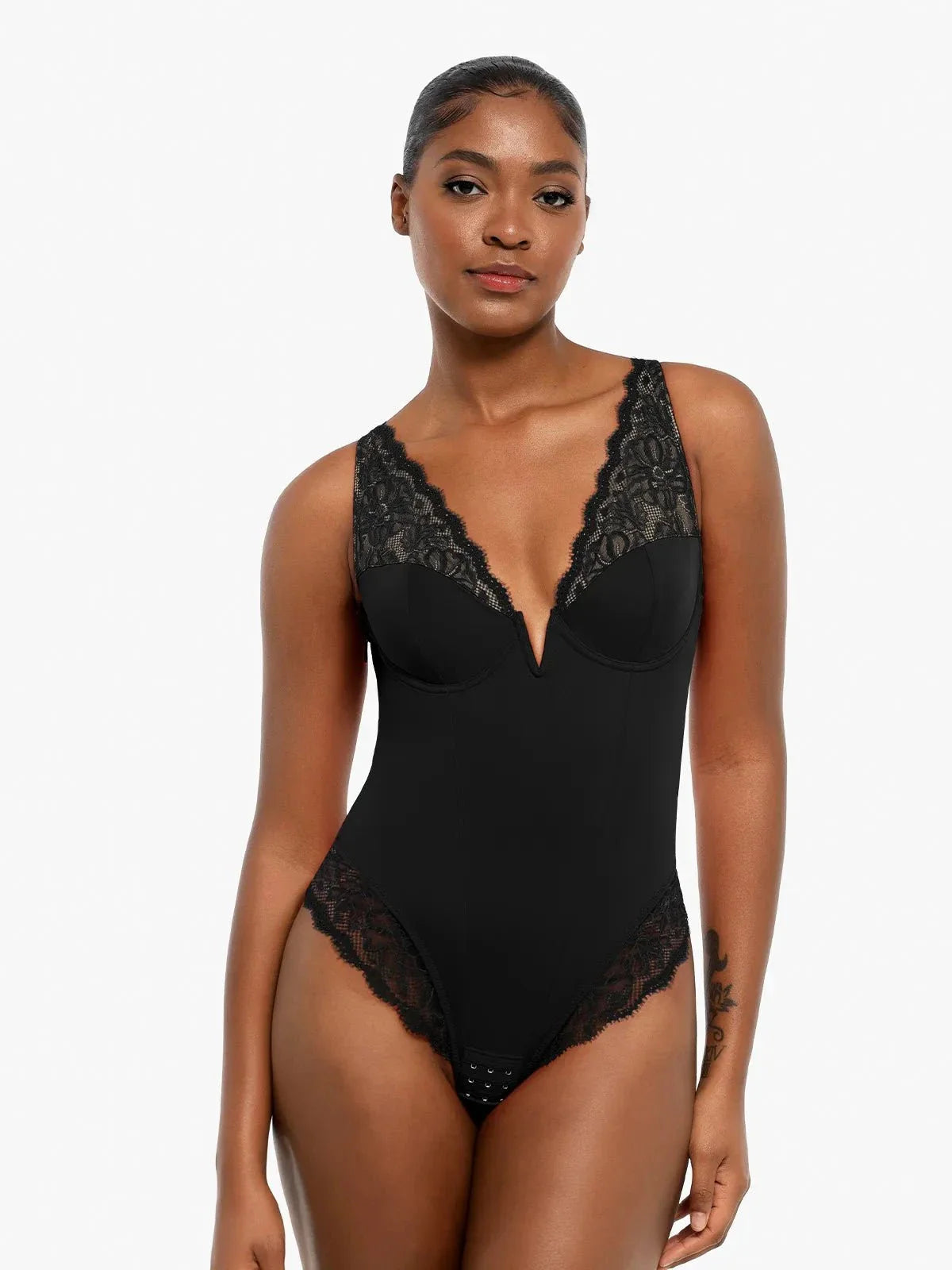 Day To Night Set Tummy Control Bodysuit Built-in Shapewear Pants