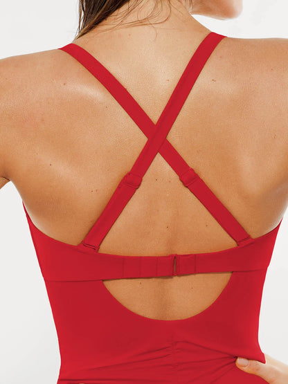 Mesh Inset Tie-Side Sculpting One-Piece Swimsuit