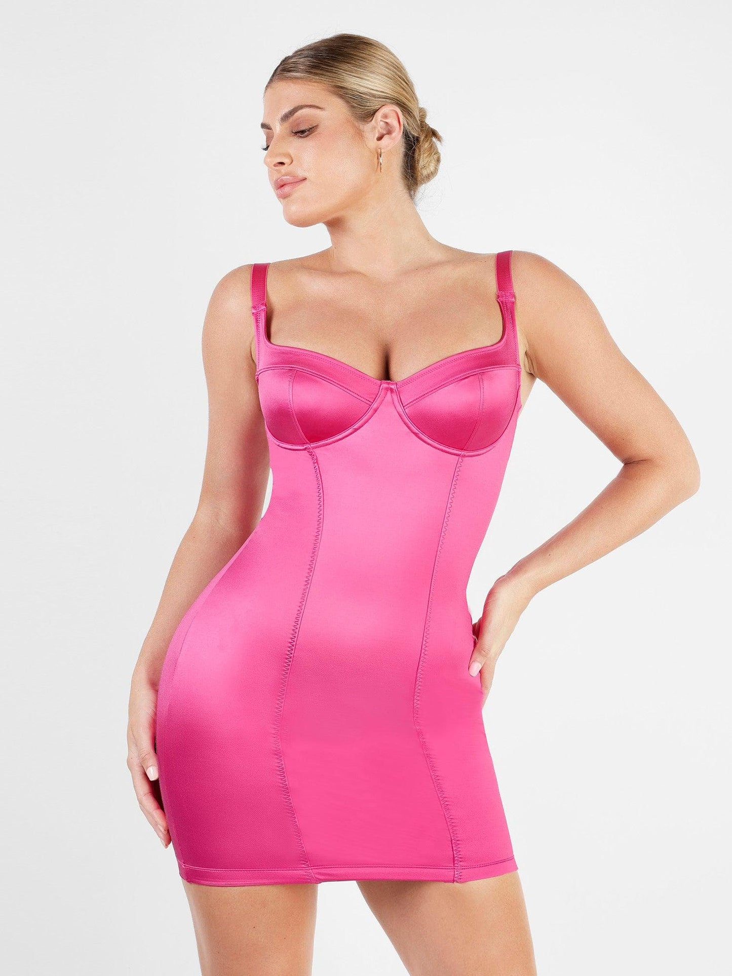 Shapewear Scuplting Satin Bustier Mini Dress For Insiders