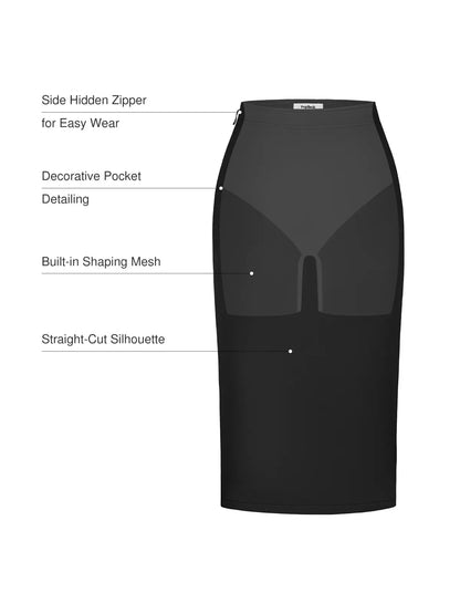 SculptEase Ponte Pencil Skirt