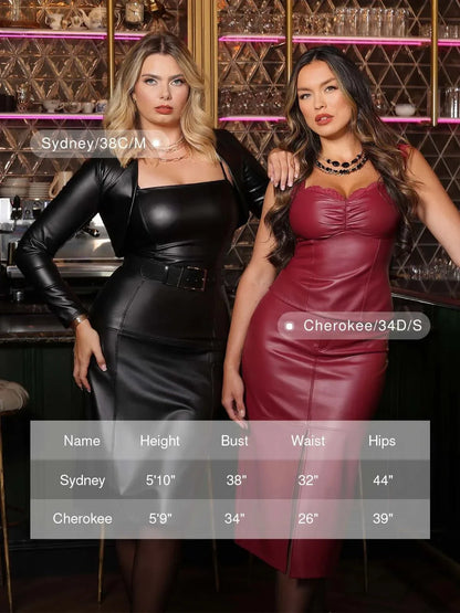 Sculpted Faux Leather Contour Skirt