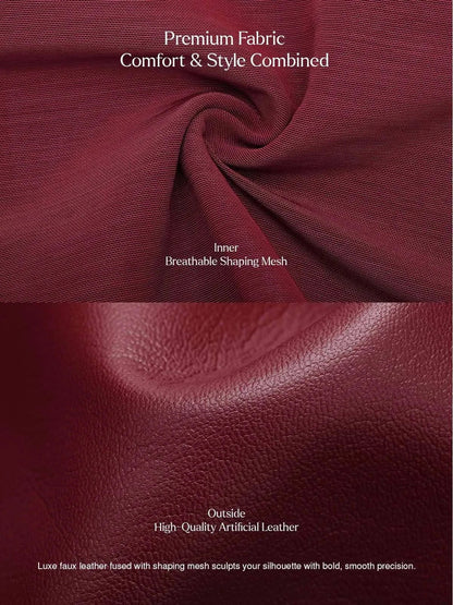 Sculpted Faux Leather Contour Skirt