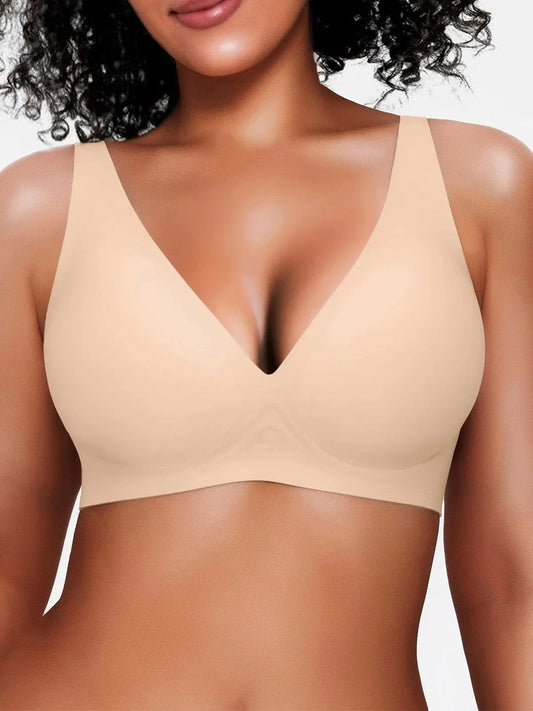 Seamless Wireless Jelly Comfort Plunge Bra