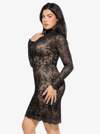 Shapewear 2-in-1 Lace Overlay Sculpting Dress
