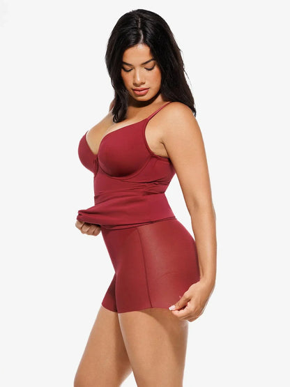 Shapewear 2-in-1 Lace Overlay Sculpting Dress
