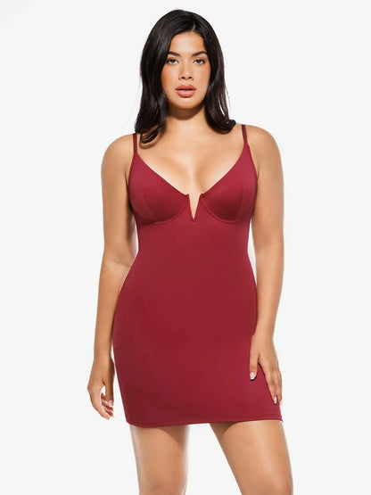 Shapewear 2-in-1 Lace Overlay Sculpting Dress