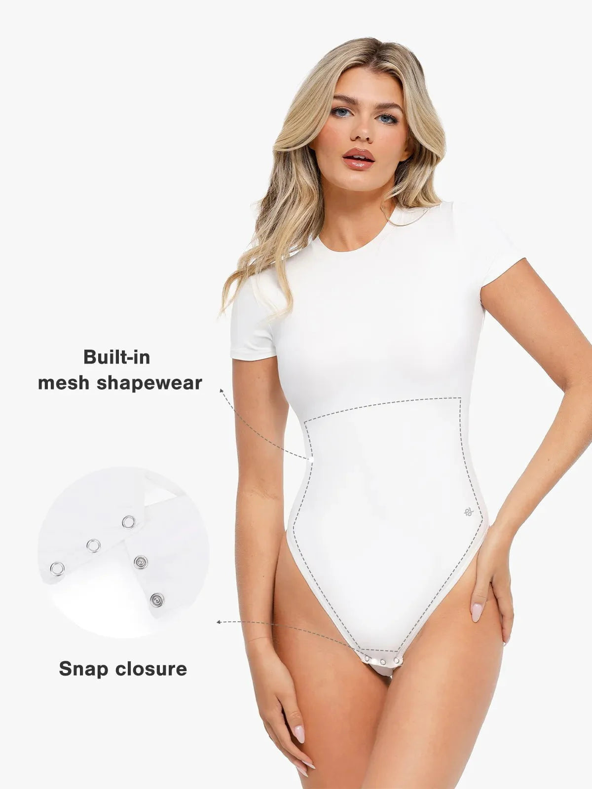 Shapewear Cloudsense Short Sleeve Crew-Neck Bodysuit