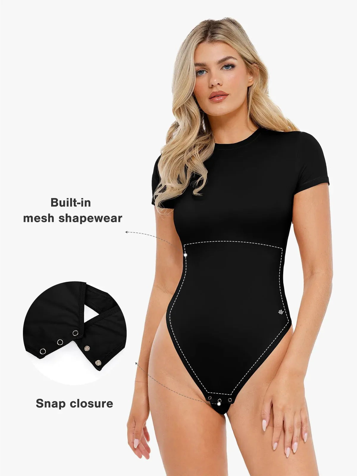 Shapewear Cloudsense Short Sleeve Crew-Neck Bodysuit