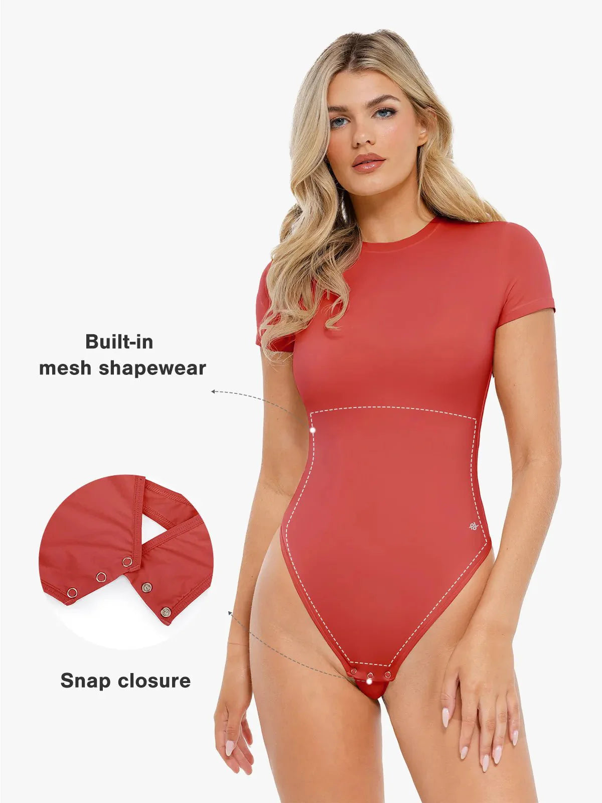 Shapewear Cloudsense Short Sleeve Crew-Neck Bodysuit
