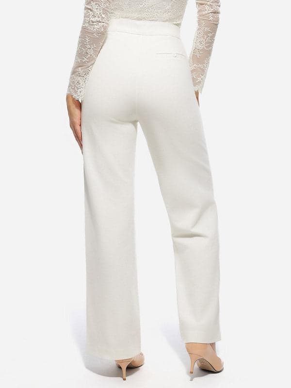Velvet Wide-Leg Sculpting Trousers