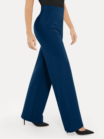 Shapewear Executive High Waisted Wide-Leg Ponte Pants