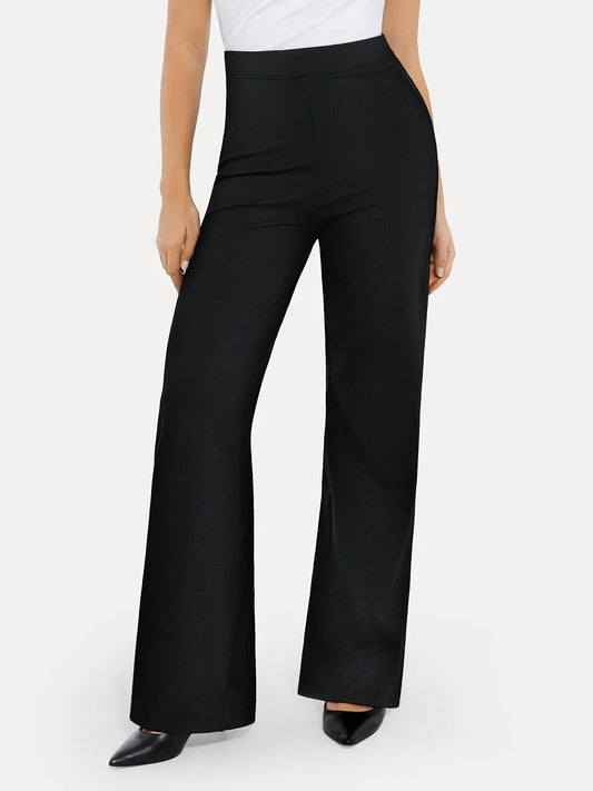 Shapewear Executive High Waisted Wide-Leg Ponte Pants