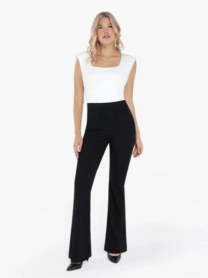 Velvet Wide-Leg Sculpting Trousers