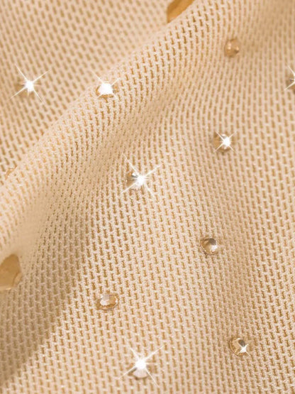 Shapewear Heat-Set Crystal Mesh Slimming Maxi Slip Dress For Insiders