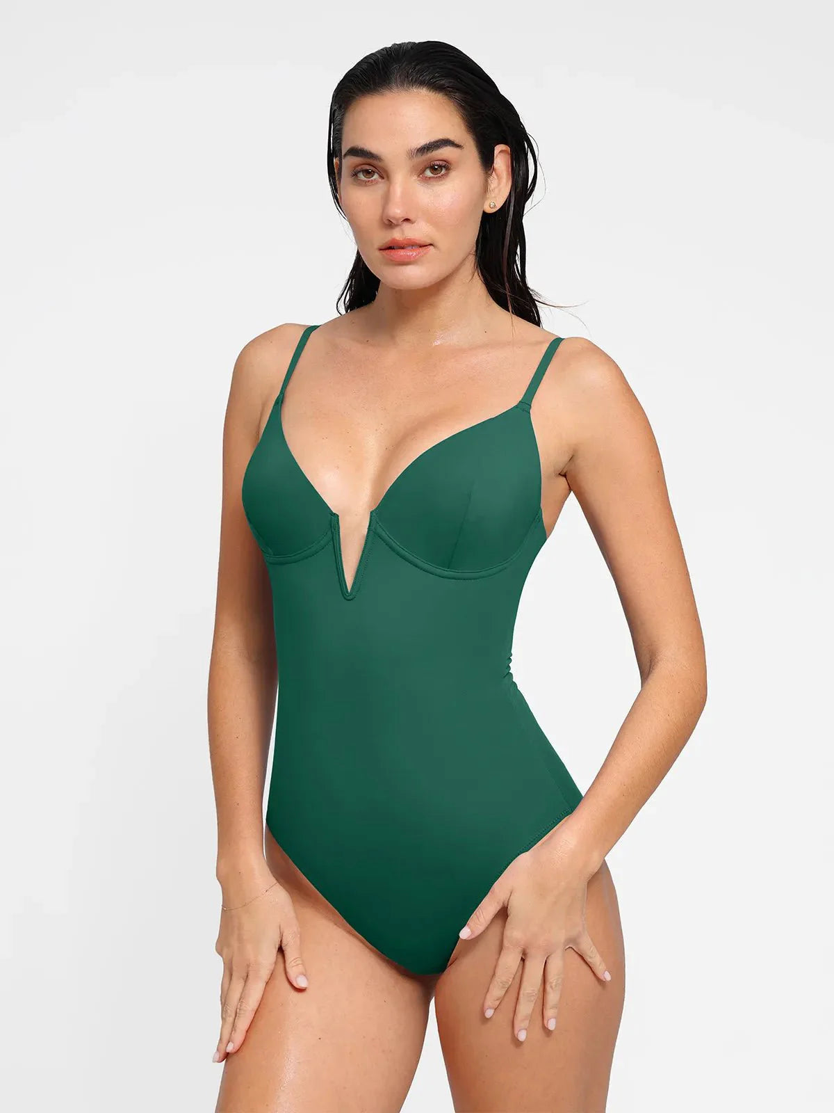 Shapewear Slimming One-Piece Swimsuit Mesh Coverup Set