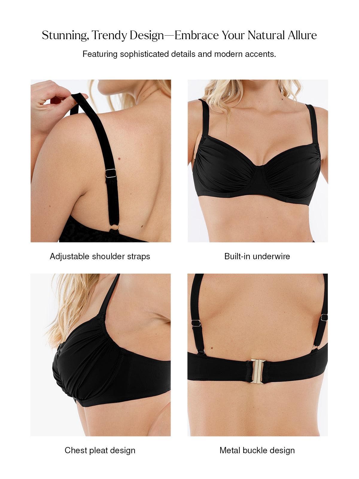 Shapewear Ruched Underwire Bikini Top
