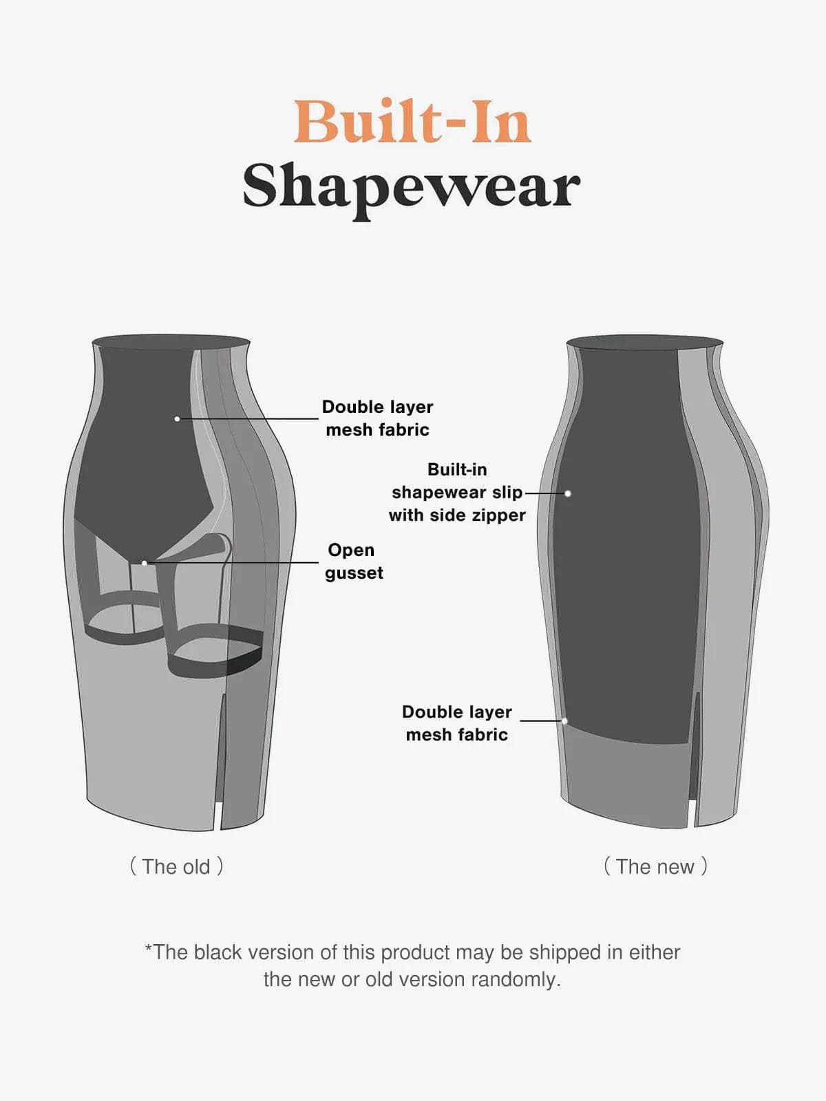 Shapewear Sculpting Faux Leather Lace Bodysuit Skirt Set