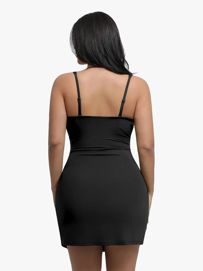 Shapewear Sculpting Side Slit Mini Dress
