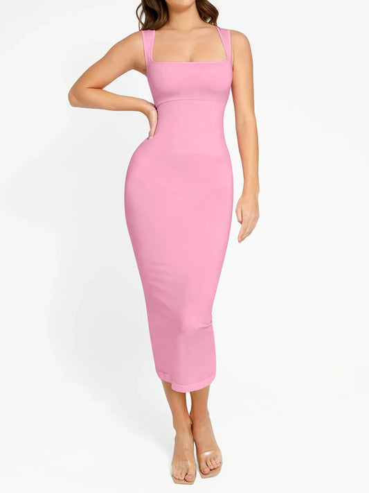 Shapewear Sleeveless Square Neck Slimming Seamless Dress