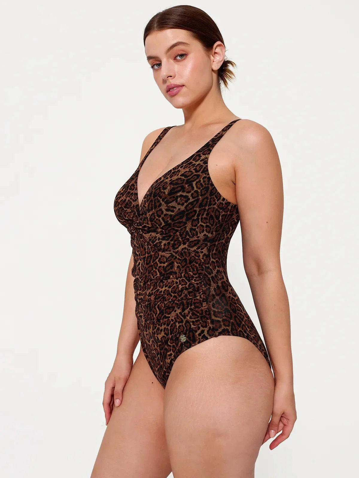 Shapewear Twist Front Ruched Sculpting Swimsuit