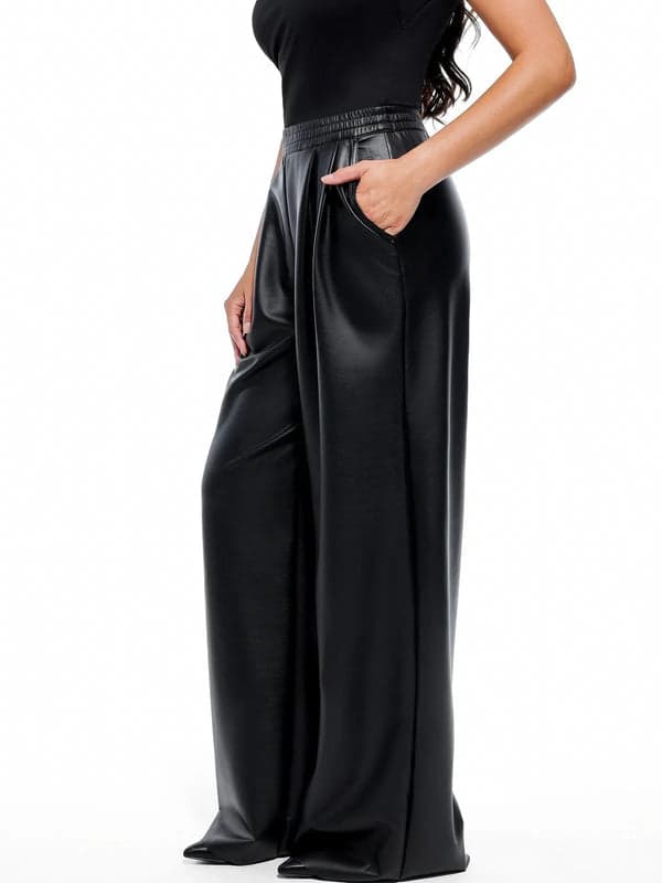 Velvet Wide-Leg Sculpting Trousers