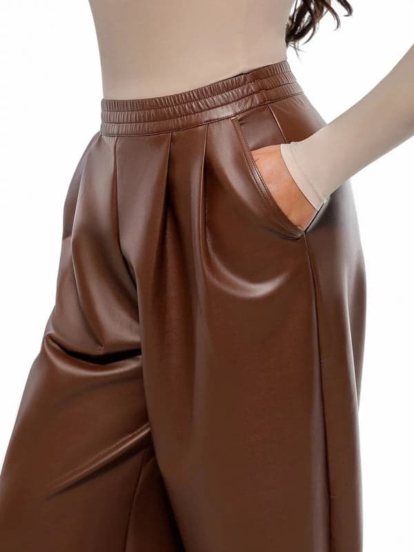 Velvet Wide-Leg Sculpting Trousers