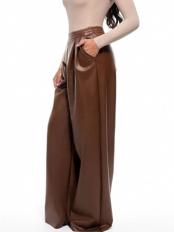 Velvet Wide-Leg Sculpting Trousers