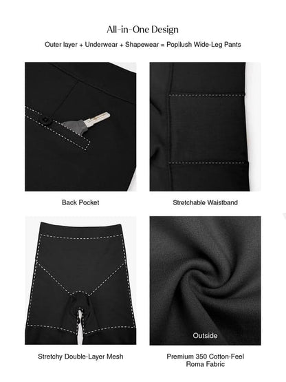 Velvet Wide-Leg Sculpting Trousers